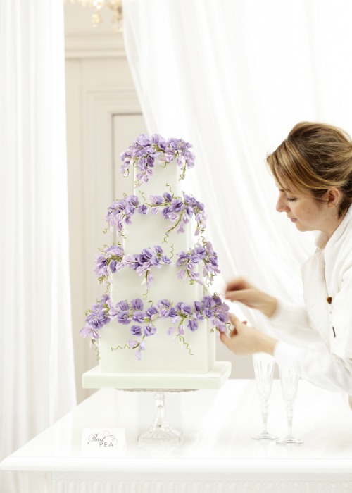 2013_01_30 Peggy Porschen_Floral wedding cake collection_Purple sweet peas12988